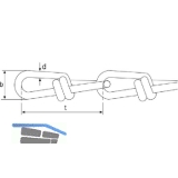 Knotenkette verzinkt DIN 5686 Bild 23  1,6 mm Nutzlast 22 kg