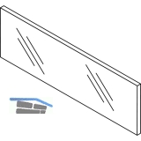 BLUM LEGRABOX Einschubelement-Vorne, H=138, KB=1200, Glas klar