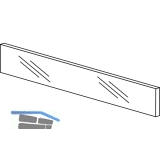 BLUM LEGRABOX Einschubelement-Vorne, H=70, KB=1200, Glas klar