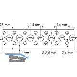 Lochband 25mm verzinkt 10 Meter auf einer Rolle in Plastikbox