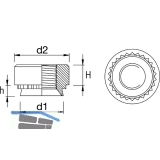 MARKTECH Einpressmutter M 3-2 Stahl verzinkt