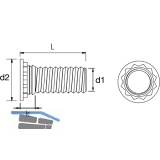 MARKTECH Einpressgewindebolzen M4x12 mm verzinkt