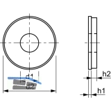 Dichtscheibe 6.7x25 Edelstahl A2/ EPDM