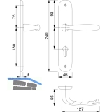 HOPPE Drckergt. NEW YORK - auf LS WC, TS37 - 42, silber eloxiert