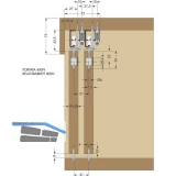 Cinetto PS06 Beschlagset nicht verstellbar, Tragkraft 40k g,1 trig