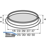 QuickClick Einsatz HYPER zum Eindrcken  30 mm, Kunststoff grau