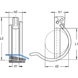 Rohrklappstecker 12x 55 verzinkt