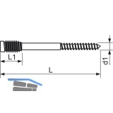 S-Distanzschraube 6x10x100 Torx 25 verzinkt Abstandsschraube