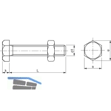 SRUBENA EN15048-1 8.8U M10X 35 VG feuerverzinkt SB-Schraube