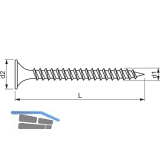 Schnellbauschraube 3.9x45 phosphatiert Feingewinde fr Holzkonstruktion