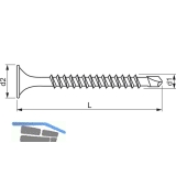 Schnellbauschraube 3.5x45 Bohrspitze phosphatiert fr Metallkonstruktion