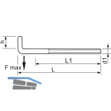 Schraubhaken mit metrischem Gewinde M 5x50 verzinkt-blau