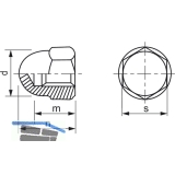 ~DIN1587 Kunststoffabdeckkappe fr Sechskantschrauben M20 Polyethylen schwarz