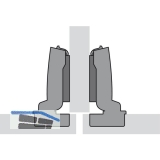 HETTICH SENSYS 8645i T 52 Topfscharnier aufliegend-Mittelwand - W 110
