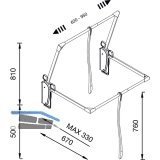 Kleiderlift Innominato, VB 620-950, Tragkr. 8KG, KS/FE,grau