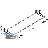 Schuhablage ausziehbar TAC, Kunststoff schwarz, 510-1000mm