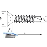SFS-SR2 Armierungsschraube 4.2x19 PH 2 verzinkt Kopf nach RAL9011 schwarz besch.