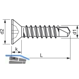 SFS-SR2 Armierungsschraube 4.2x19 PH 2 verzinkt Kopf nach RAL9011 schwarz besch.