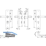 HOPPE SH-Drckergt. LONDON - auf LS PZ88,SST 8,5,mK.,TS42-47,silber elox