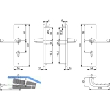 HOPPE SH-Drckergt. LONDON - auf LS PZ88,SST 8,5,oK.,TS42-47,silber elox