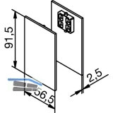 Abdeckkappen fr Abstandsprofil Edelstahl-Effekt fr Glas