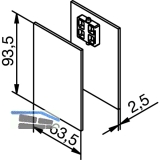 Abdeckkappen fr Aufnahmeprofil Glas-Seitenteil Edelstahleffekt