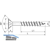 SPAX Senkkopf 3.5x 40 Teilgewinde Pozidriv 2 verzinkt-gelb mit Zulassung