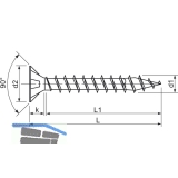 SPAX Senkkopf 3.0x 30 Vollgewinde Torx 10 verzinkt-blau mit Zulassung