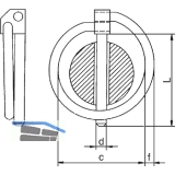 Standard Klappstecker 8x 42 verzinkt