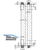 Ziehl - 25 Innenfront FhrungsriegeL - Bohr  30, Kunststoff braun