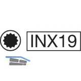 GEDORE Schraubendreher-Einsatz INX19 DIN2324 1/2\&quote;vierkant M10x55 mm Vielzahn