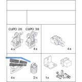 EKU CLIPO 26 H IS Beschlgegarnitur, 2 Tren