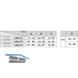 Le Mans II Schwenkbeschlag inkl. Tablare Boden grau, 450er Rechts ausschwenkbar