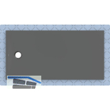 DUF CF30 integr. 160x80cm graphit