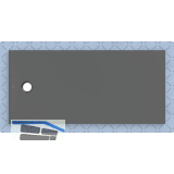 DUF CF30 integr. 170x80cm graphit