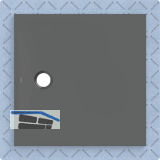 DUF CF30 integr. 90x90cm graphit