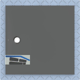 DUF CF30 integr. 120x120cm graphit