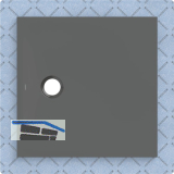 DUF CF30 integr. 80x80cm graphit