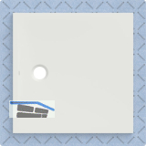 DUF CF30 integr. 90x90cm weiss