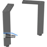 Geberit Fuesse Set H2,5cm, schwarz