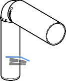 Geberit AnBogen PP-MD Siphon d50/46 lang