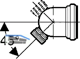 Geberit Ablaufbogen in PP fr WC links