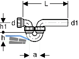 Geberit PE Siphon Einlauf und Auslauf