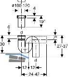 Geberit PE Siphon f.Hock-WC d 110