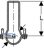 Geberit Rohrschelle zu Tragschiene