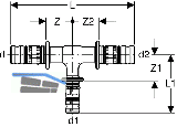 Geberit Mepla T-Stck reduziert