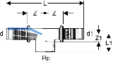 Geberit Mepla T-Stck d 40mmx5/4"IGx40