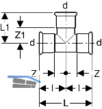 Geberit Mapress C-Stahl T-Stk.egal mit