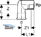 Geberit Mapress C-Stahl bergangsbogen