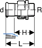 Geberit Mapress C-St. Durchgangsverschr.